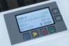 User-friendly LCD control panel with programmed and custom job settings