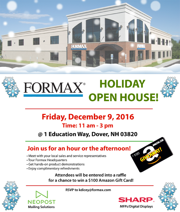 Formax Direct to Host Holiday Open House 12/9